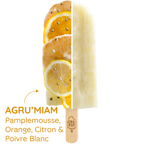 Agru'miam - Pamplemousse, Orange, Citron & Poivre Blanc | Sorbet Artisanal