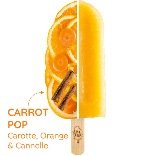 Carrot Pop - Carotte, Orange & Cannelle | Sorbet Artisanal